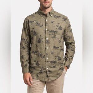 Daniel Cremieux Long Sleeve Bird Print Button Down Shirt
